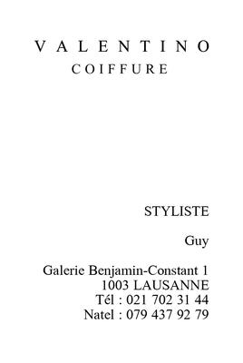 VALENTINO COIFFURE LAUSANNE GUY FACE A